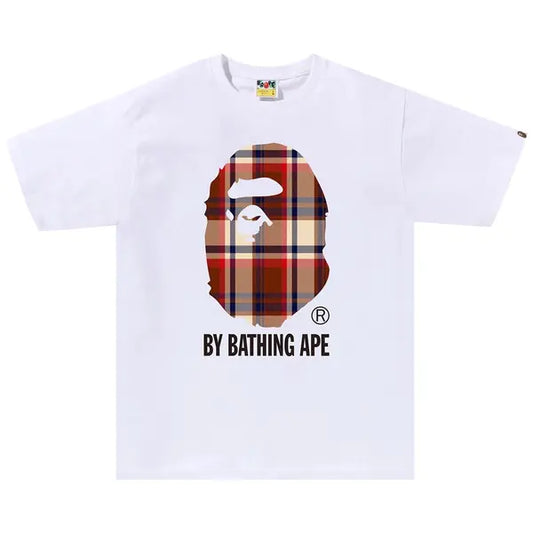 Bape Burberry Tee-White